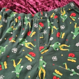 Festive Green Elf Mens Pajama Pants